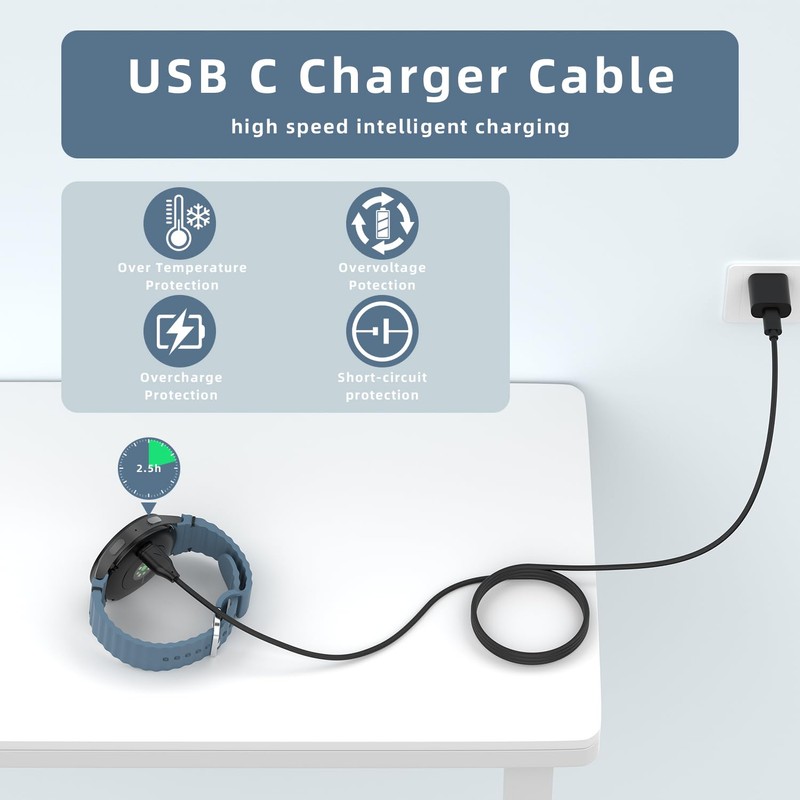Clolasa USB-C Charging Cable for Garmin Watch Charger