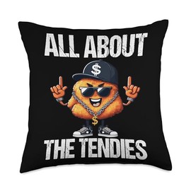 All About the Tendies Throw Pillow