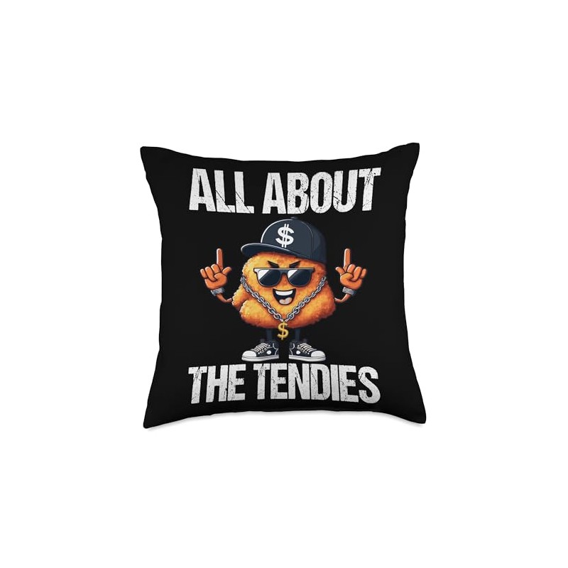 All About the Tendies Throw Pillow