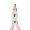 SUNNYCLUE 5 Inch Long Chain Nose Pliers with Serrated Jaws