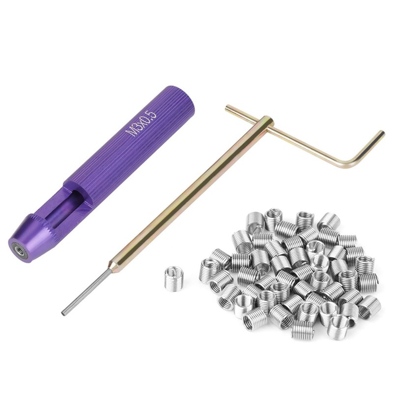 Chazcool 50pcs M3 Threaded Insert, Thread Repair Kit M3 x