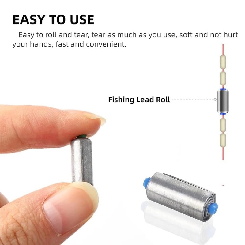 AIMALL 20PCS Lead Rolls for Competitive Fishing, 1mm Thick Lead
