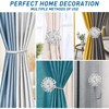 BOCHION Curtain Tie Backs, 2 Pack Sparkling Magnetic Curtain Tiebacks,