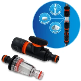 MaJoCompTec® Duomix Water Filter Set, Easy Dosage of Tablets and Powder for Drinking Water, Filter for Motorhome, Caravan, Water Tank (Mixer for Water Additive, Accessories)