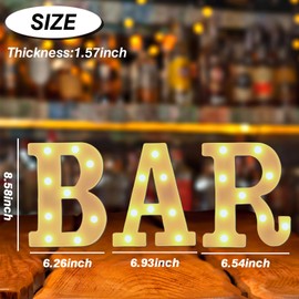 Led Light Up Letters, LED BAR Signs, Battery Powered Bar Lights, Lettered Lights for Home, Bar Decor