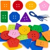 PAGOW 23pcs Large Buttons for Crafts, Colorful Buttons with Threading