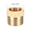 sourcing map Brass Threaded Pipe Fitting G1/2 Male x G3/8