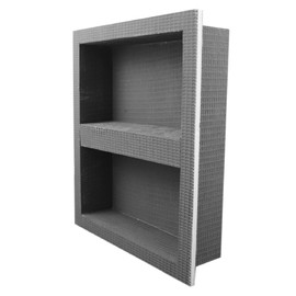 Bardalas Prefabricated Vapor-Resistant Lightweight XPS Foam Waterproof Shower Niche, with Alkali Resistant Fiberglass Mesh, Adjustable Shower Shelf, for Tiled Shower Surrounds (16 Inch x 16 Inch)