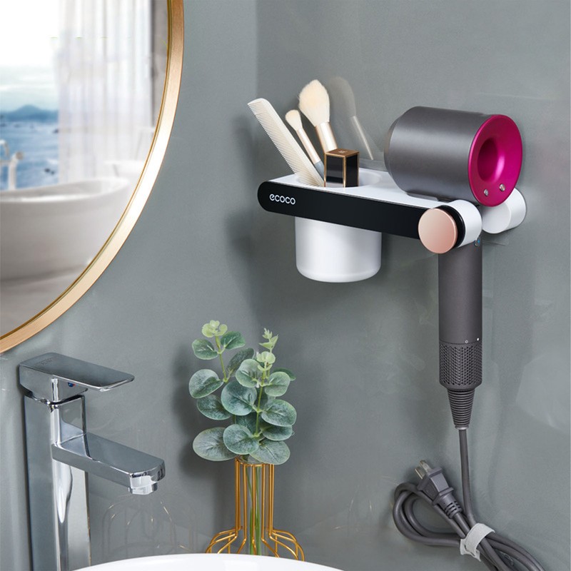 Hair Dryer Holder Blow Dryer Rack Wall Mount for Bathroom