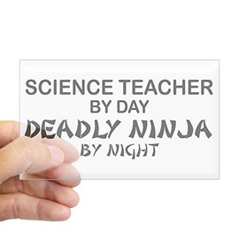 CafePress Science Teacher Deadly Ninja Rectangle Sticker Rectangle Bumper Sticker Car Decal