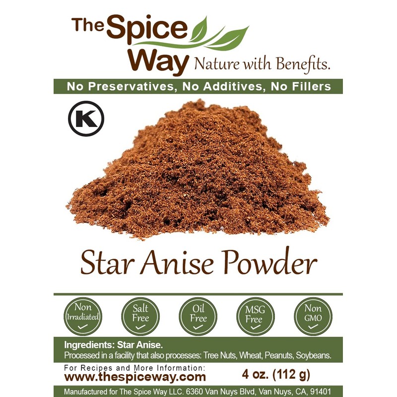 The Spice Way Star Anise - Ground (4 oz) great