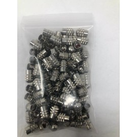 Unbranded Metal Dome Type Valve Caps w/Inner Seals Lot of 100