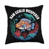 Ram Cichlid Fish Lover Freshwater Aquarium Fish Aquarist Throw Pillow