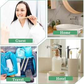 Cepillos De Dientes De Bambú Para Adultos Con Cerdas Suaves, 60 Uds Cepillo de dientes para niños para parejas desechable para hoteles 60ps cepillos dentales YATAIA