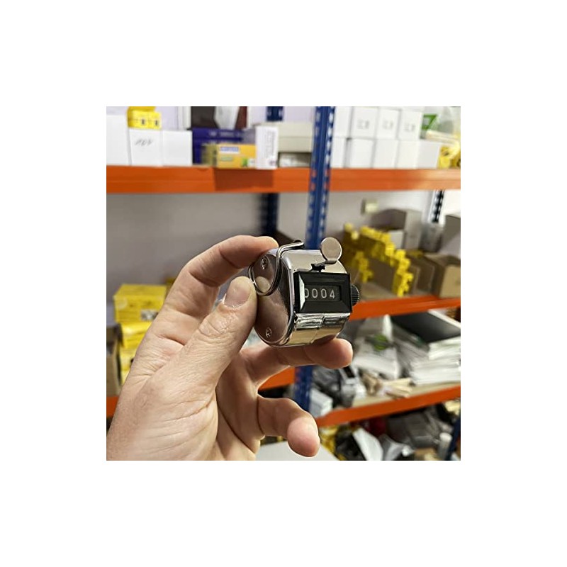 BUZZUFY Digit Hand Clicker Counter, Metal Hand Tally Counters Clicker