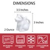 HIC Kitchen Mini Cow Creamer Set with Handle, Fine White