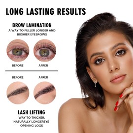 PERMANIA 2 in 1 lash lifting set, eyebrow lifting set, eyelash lifting set, individually packaged, suitable for travel, operation at home and in the salon, as a gift for friends, family