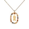 PDPAOLA - Necklace Letter R - 925 Sterling Silver 18k