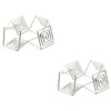 jojofuny 40pcs Square Memo Holders with Base Elegant Table Number