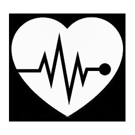 Creative Concept Ideas Heart EKG Decal Vinyl Sticker|Cars Trucks Vans Walls Laptop| White |5.5 x 5 in|CCI996