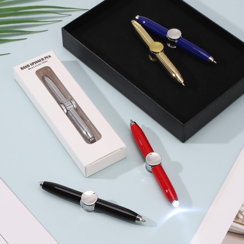 Jostift Pack of 5 Spinning Pens, Fidget Pen with LED