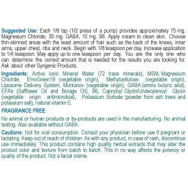 Syngenic Magnesium with GABA + B6 Liposomal Skin Cream