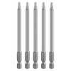 HARFINGTON 5pcs Square Screwdriver Bit SQ2 1/4" Hex Shank 100mm/4