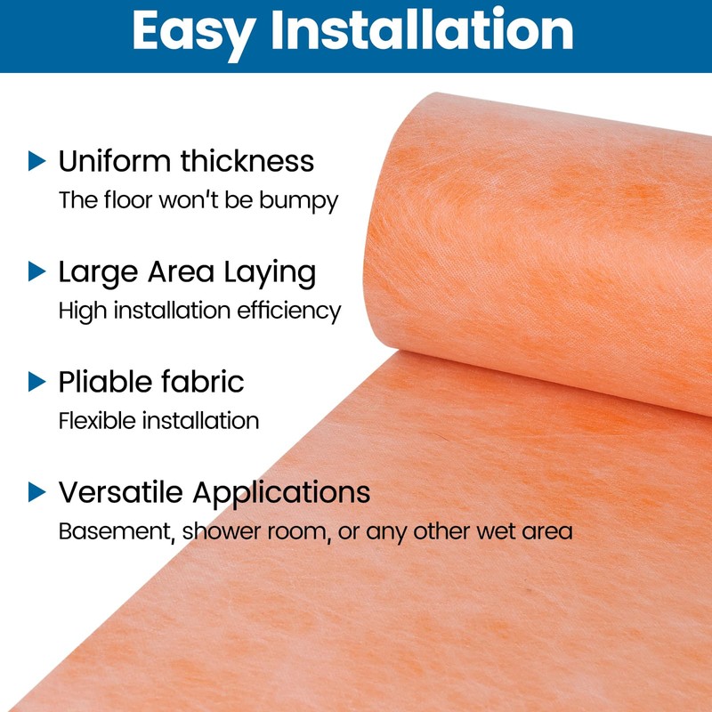 Muzata Waterproofing Membrane for Shower 3.8x33feet (125 Sq Ft) 23.6