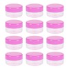 12 Multi-Color Plastic Cream Jars, Mini Lotion Containers, Portable Cosmetic