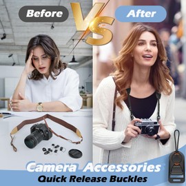 YSYONBOE 6 Pack Camera Strap Quick Release Buckles 20mm,Quick Release Clips Camera Neck Shoulder Strap Connection Buckle Universal Camera Strap Rapid Connectors