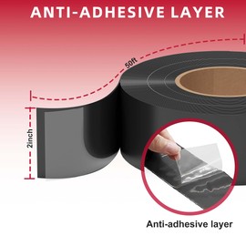 MOLYLY Butyl Deck Joist Tape 2 inch, 2" x 50' Joist Tape for Decking, 15 Rolls Waterproof and Anti-Corrosion Flashing Deck Tape Joist for Deck, Joist, Roofs, Beams, RV, Roof Extend Decking Tape