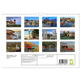 New England - From Rhode Island to Maine (Wall Calendar 2026 DIN A4 Landscape), CALVENDO Monthly Calendar