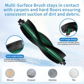 2 Roller Brush＆10 Side Brushes＆10 Hepa Filters & 4 Mopping Pads Replacement Parts Accessories Compatible with iRobot Roomba Essential Series Q0120 Y0140 Y0110 Q0110 Robot Vacuum Cleaner