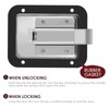 Stainless Steel Paddle Handle Toolbox Lock Paddle Latch Flush Mount