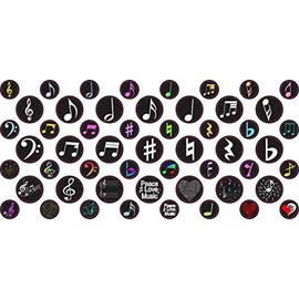 StickerTalk Musical Camera Dots Webcam Cover, 1 Sheet of 32 Stickers at 0.25 inches Diameter, 21 Stickers at 0.375 inches Diameter.
