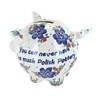 Blue Rose Polish Pottery Never Too Much Polish Pottery Piggy