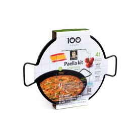 Carmencita. Vegetable Paella Kit with Saffron. Includes enameled pan. 472g (16.65oz). 4 servings