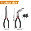 Gosknor 2pcs Electrical Disconnect Pliers for Cars, Curved & Straight
