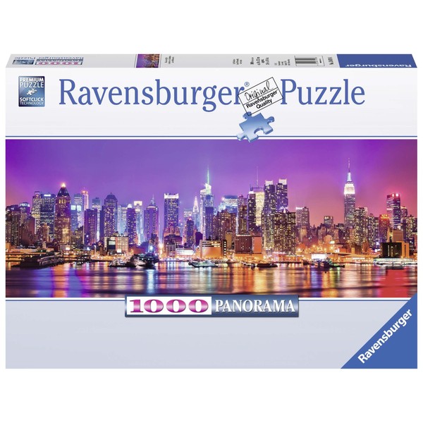 Ravensburger Manhattan Lights Panorama 1000 Piece Jigsaw Puzzle for Adults – Every Piece is Unique, Softclick Technology Means Pieces Fit Together Perfectly