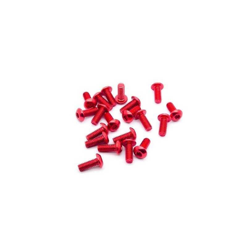 20pcs M4 Button Head Hex Screws Anodized 6063 Aluminum (M4x10mm