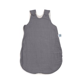 pic Bear Baby Sleeping Bag Breathable 0.5 TOG, Muslin, Lightweight & 100% Cotton, granite