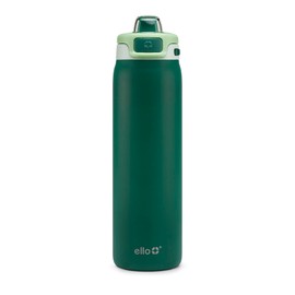 Ello Pop & Fill 22oz Stainless Steel Water Bottle with Quick Fill Technology, Double Walled and Vacuum Insulated Metal, Leak Proof Locking Lid, Sip and Chug, Reusable, BPA Free, Forest Mist
