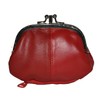 Coin Purse Double Frame with Zipper Pocket (Red)