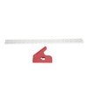 18 Inch Woodworking Edge Ruler with Fixator Serrated Design Angle
