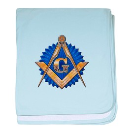 CafePress Blue Lodge Mason Baby Blanket, Super Soft Newborn Swaddle
