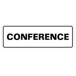 Standard Conference Door/Wall Sign - White - Large