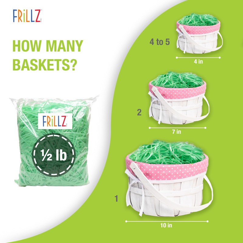 FRiLLZ Easter Basket Plastic Shred - Perfect Easter Grass for