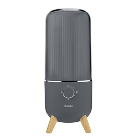 Homedics Ultrasonic Humidifier, Bedrooms and Home Offices, 0.97-Gallon Tank, 45-Hour Runtime, Visible Ultra-Quiet Cool Mist, Aromatherapy, Demineralization Cartridge, Night-Light, Auto-Off, Platinum