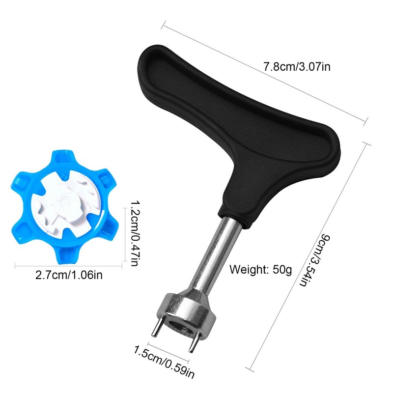 Bootoow Golf Shoe Spikes, 16 Golf Spikes with 1 Handheld