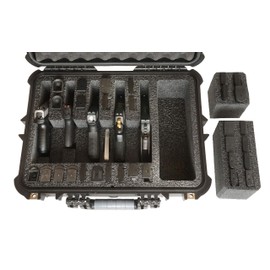 Case Club 5 Pistol & up to 35 Magazine Case with Accessory Pocket and Emergency Light - Pre-Cut, Heavy Duty, Waterproof, with Silica Gel for Gun Rust Prevention (Upgraded Gen-2)